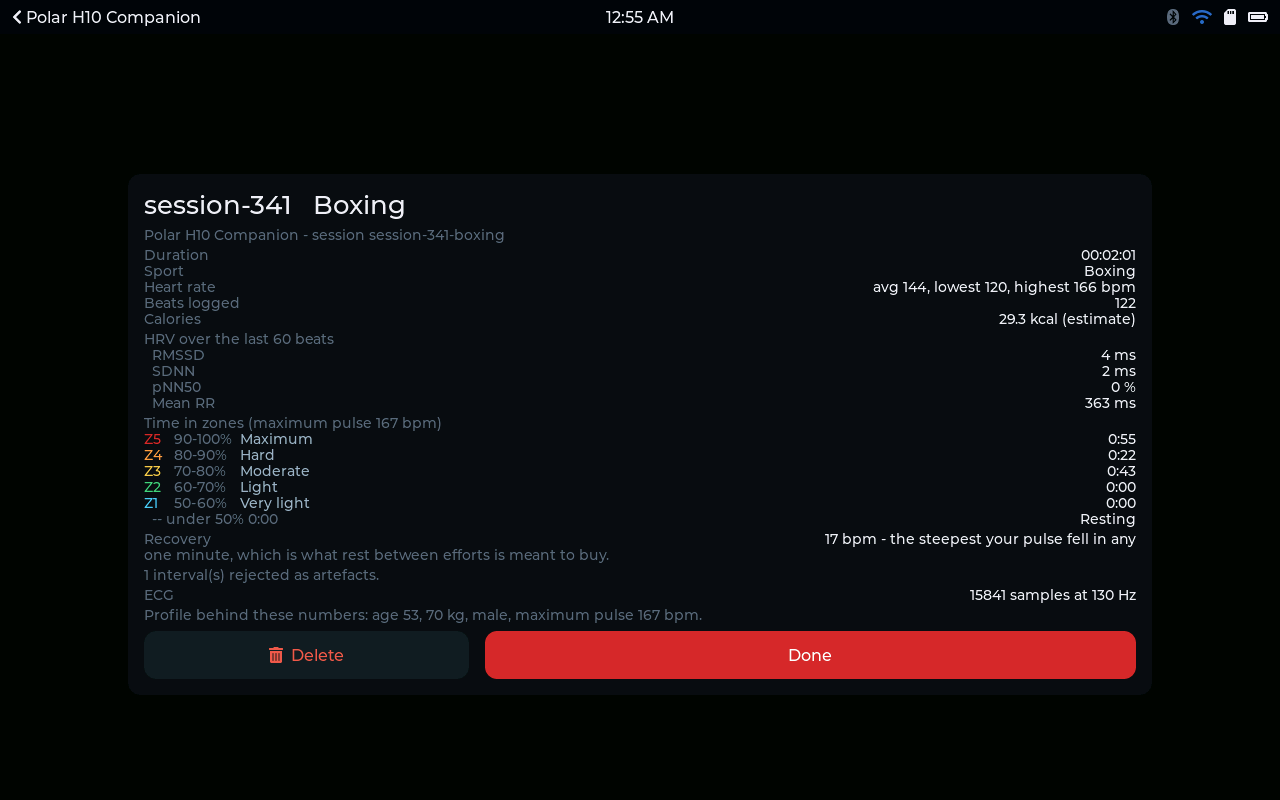 Polar H10 Companion screenshot