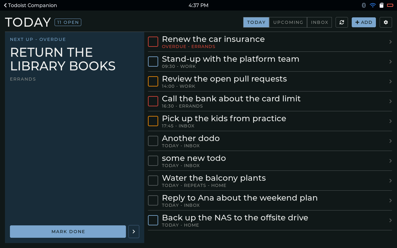Todoist Companion screenshot