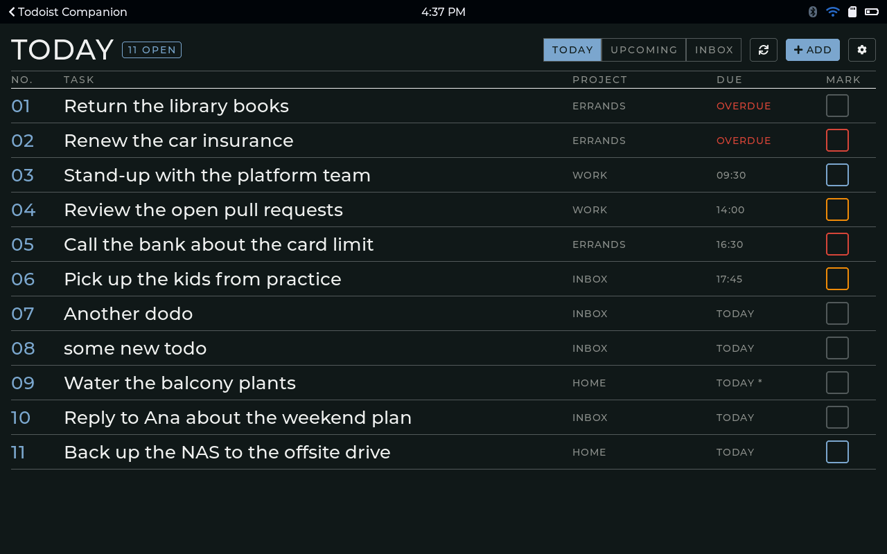 Todoist Companion screenshot