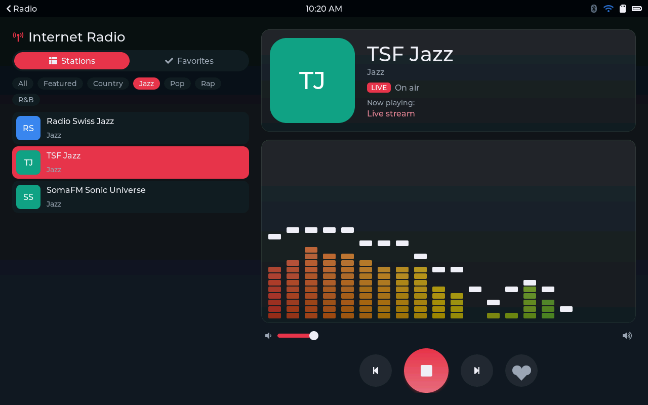 Radio - Filter the stations by genre