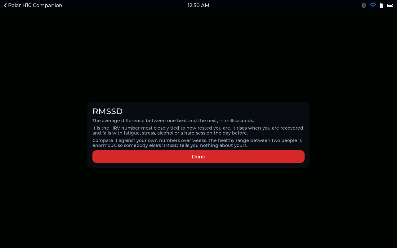 Polar H10 Companion screenshot
