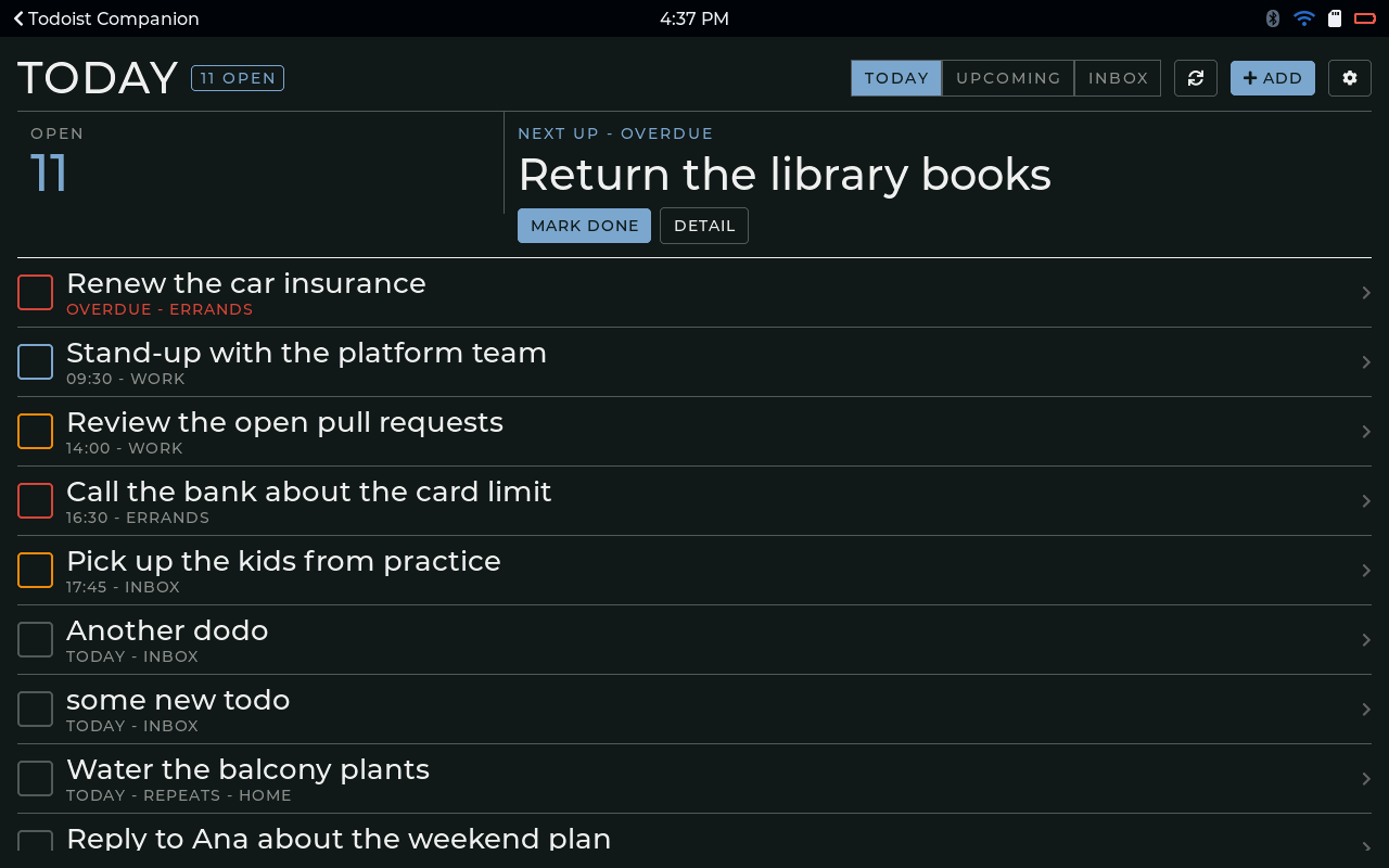 Todoist Companion screenshot