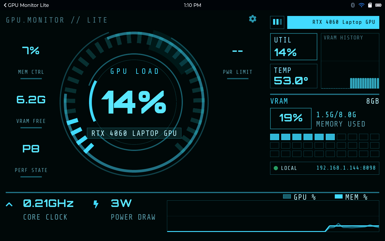 GPU Monitor Lite screenshot